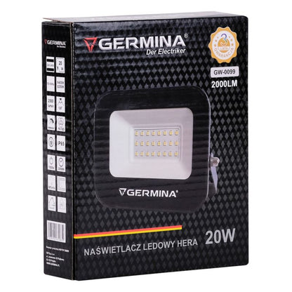 LED-projektør Germina 20W IP65, 1 stk.
