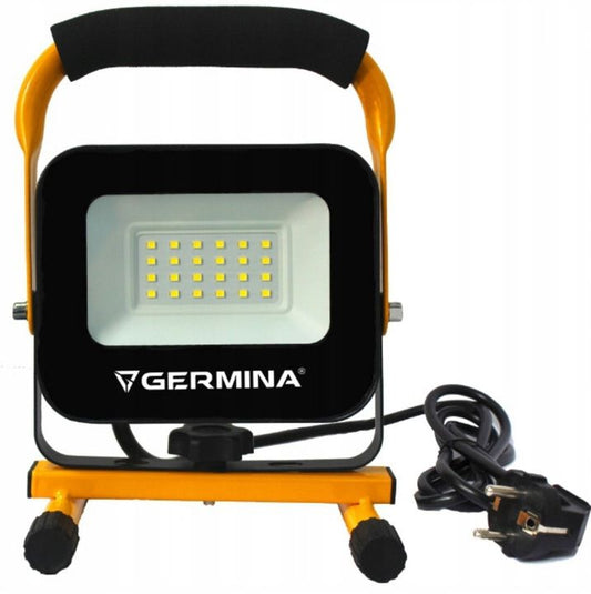 LED-arbejdslampe Germina 20W med lavt stativ, IP65