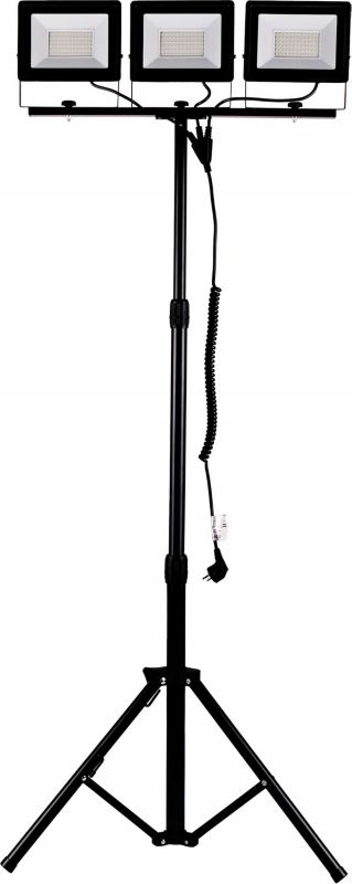 LED-projektør Germina 3x50W med stativ IP65 + spiralformet kabel 1 stk.