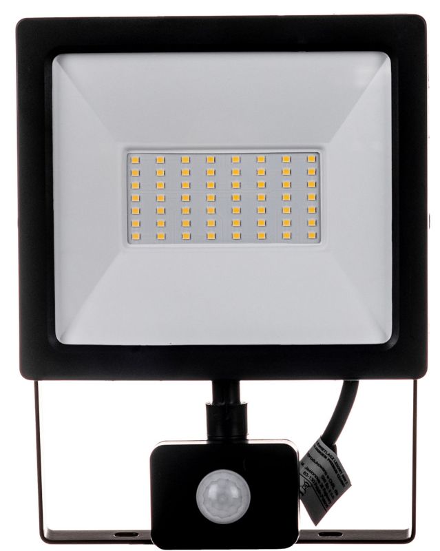 LED-spot Germina 50W med bevægelsessensor, udendørslampe IP65, 1 stk.