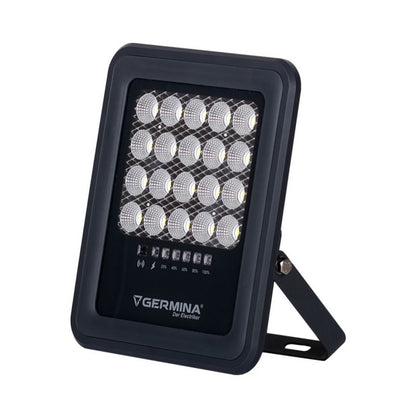 LED-spot Germina solcellelampe 50W IP65 5000K med fjernbetjening, 1 sæt