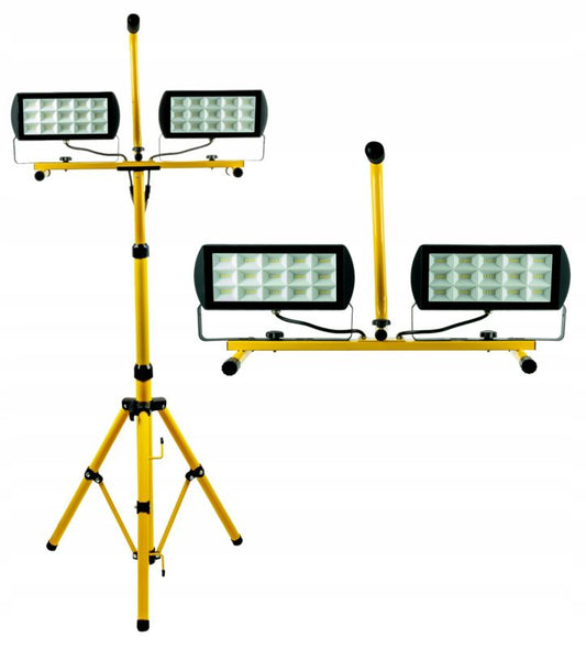 LED-arbejdslampe Germina på stativ 2x45W halogen 2-i-1, 1 stk.