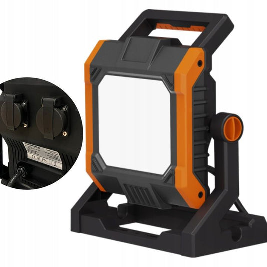 Bærbar LED-projektør GERMINA 55W med 2 IP54-stik, 1 stk.