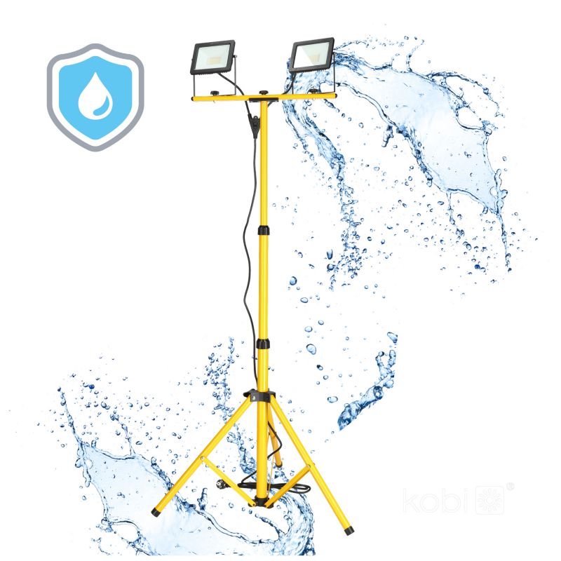 LED-arbejdslampe Kobi Tigra S 2x30W 4000K IP65 1 sæt