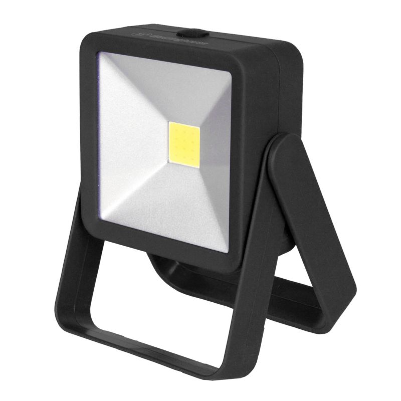 XUDO LED-arbejdslys 3W COB med 4xAAA, 360° drejelig holder og magnet, sort, 1 stk.
