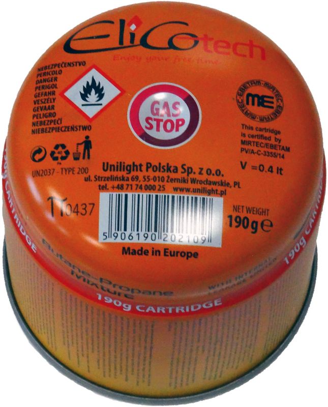 Propan-butan gaspatron 190 g