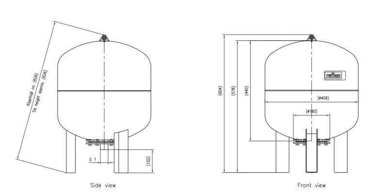 Trykekspansionsbeholder DE 50 50 Liter 10 bar