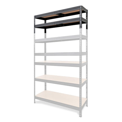 Metalpåbygning til GoodHome Rand reol 46 x 128 x 40 cm med 2 hylder og 300 kg bæreevne