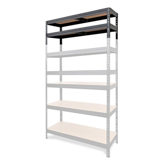 Metalpåbygning til GoodHome Rand reol 46 x 128 x 40 cm med 2 hylder og 300 kg bæreevne