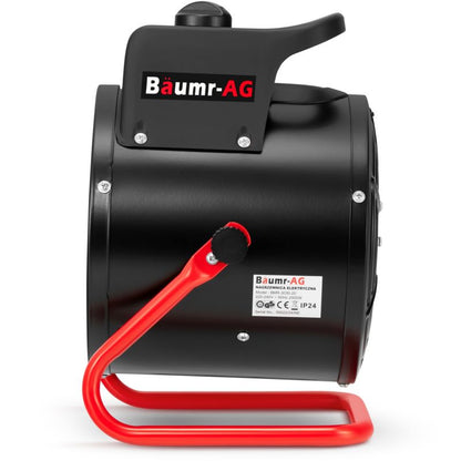 Elektrisk varmeblæser BAUMR-AG 2,5 kW 2500W med blæser, varmelegeme og termostat, 1 stk.