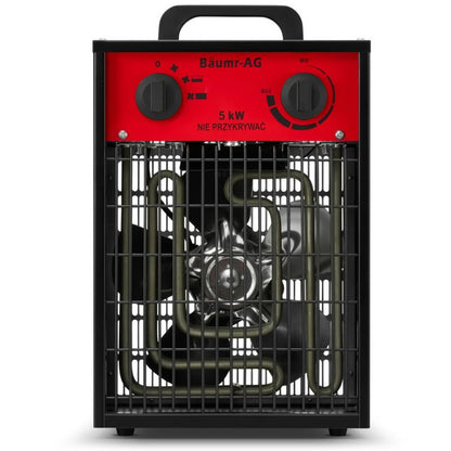 Elektrisk Varmeblæser 5000W 400V med Termostat