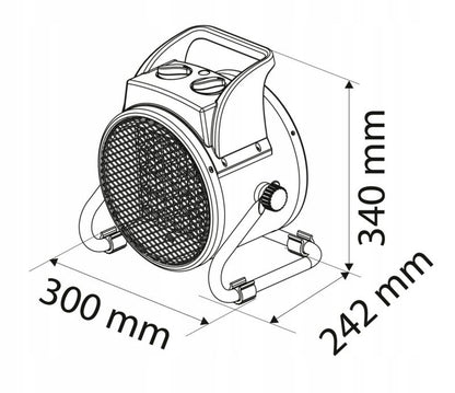 Keramisk Varmeblæser PTC 5kW 90-064