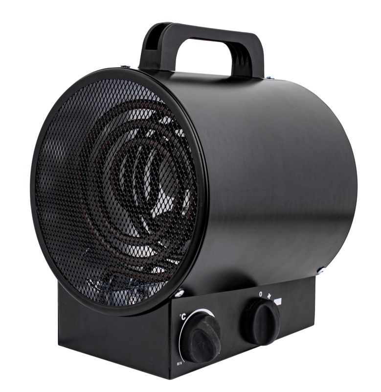 El-Varmeblæser 2,5 kW med Termostat Sort | 3ZXBGP1325 BUD90