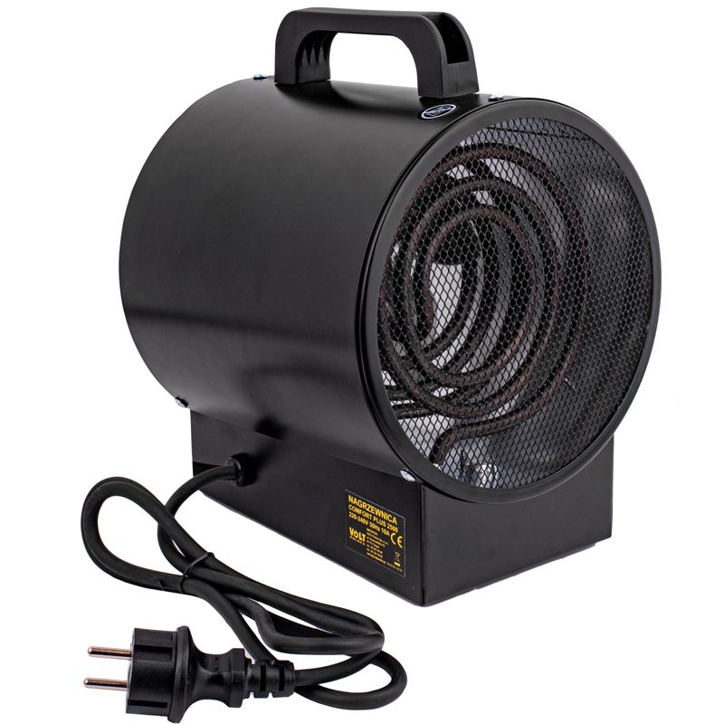 El-Varmeblæser 2,5 kW med Termostat Sort | 3ZXBGP1325 BUD90