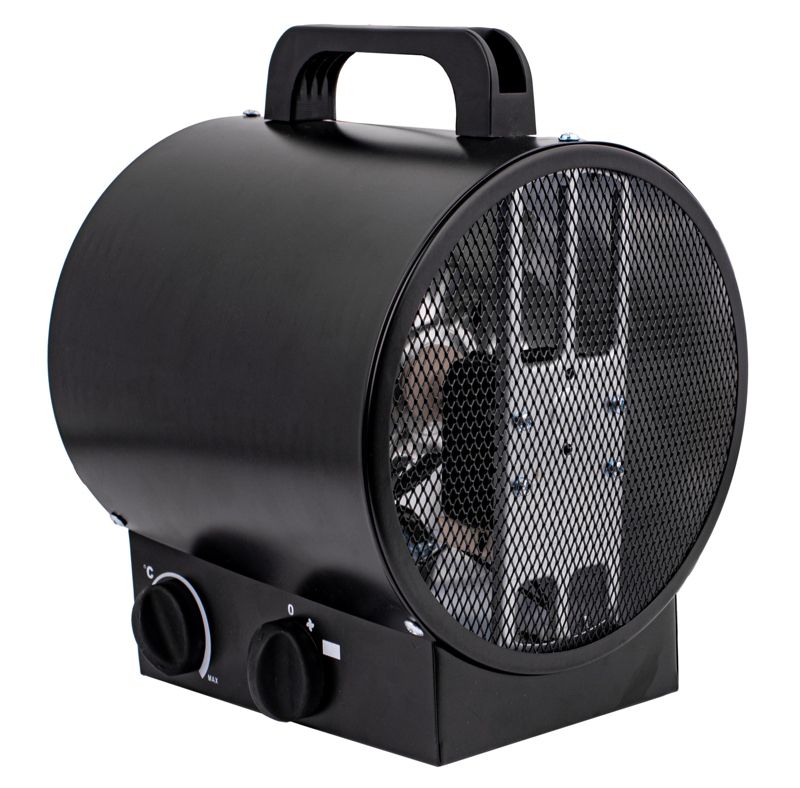 El-Varmeblæser 2,5 kW med Termostat Sort | 3ZXBGP1325 BUD90
