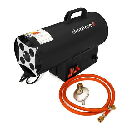 Gasvarmeblæser 15 kW med Slange og Regulator