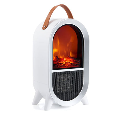 Keramisk Varmeblæser PTC 1500W Hvid med LED Pejseeffekt TFP-15C