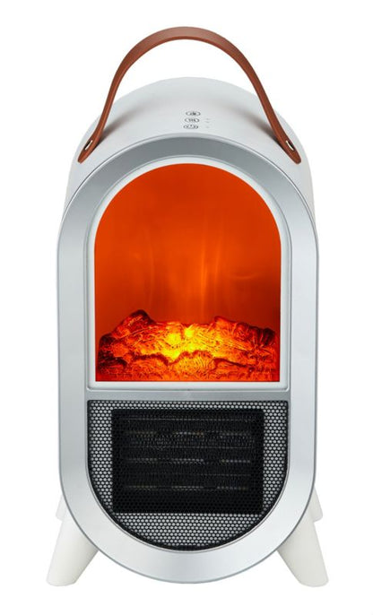 Keramisk Varmeblæser PTC 1500W Hvid med LED Pejseeffekt TFP-15C