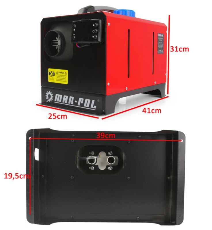 Dieselluftvarmer 8 kW med Fjernbetjening 12V 230V | M80950