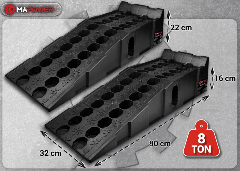 MAPOWER bilramper 8T komplet