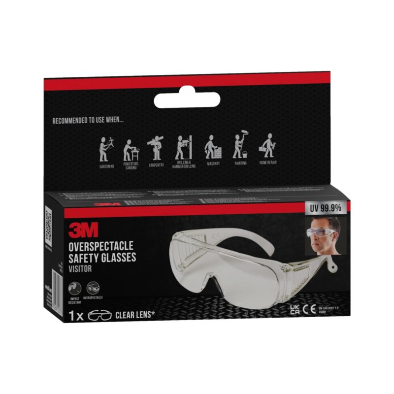 3M Visitor overbrille i klar polycarbonat