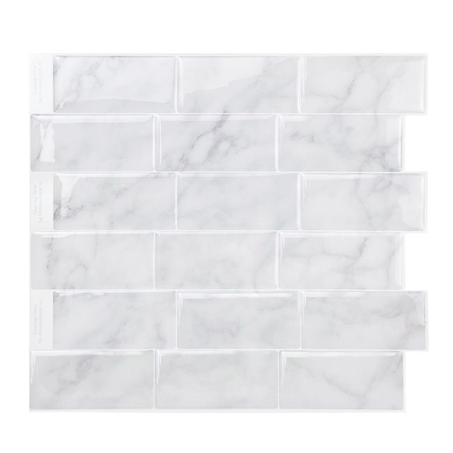 Dekorativ vinylklistermærke marble brick 2 stk