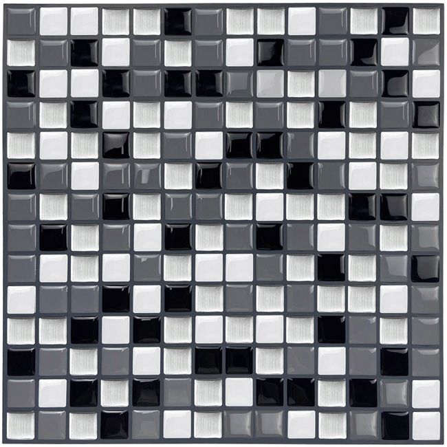Dekorativ vinylklistermærke metal mosaic