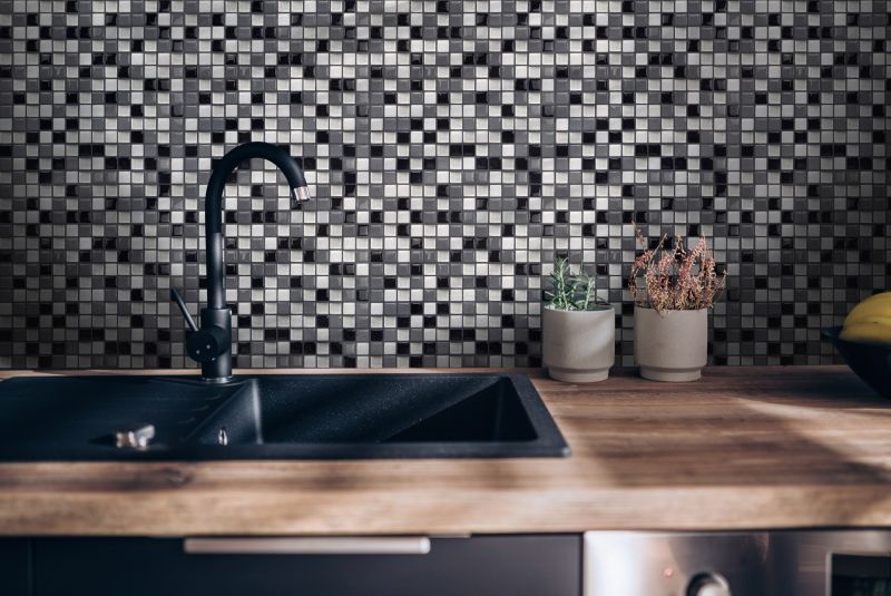 Dekorativ vinylklistermærke metal mosaic
