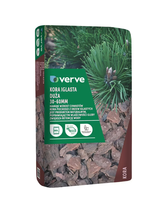 Nåletræsbark 30-60 mm 80 Liter Brun