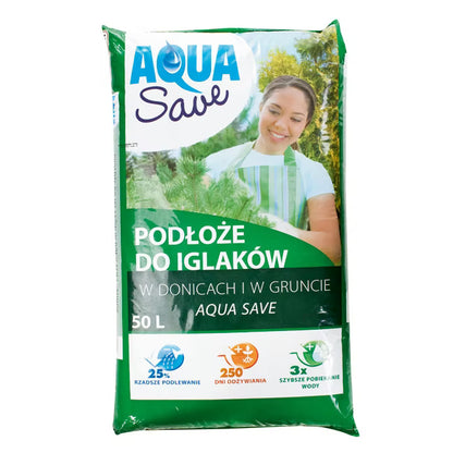Nåletræsjord Aqua Save 50 Liter