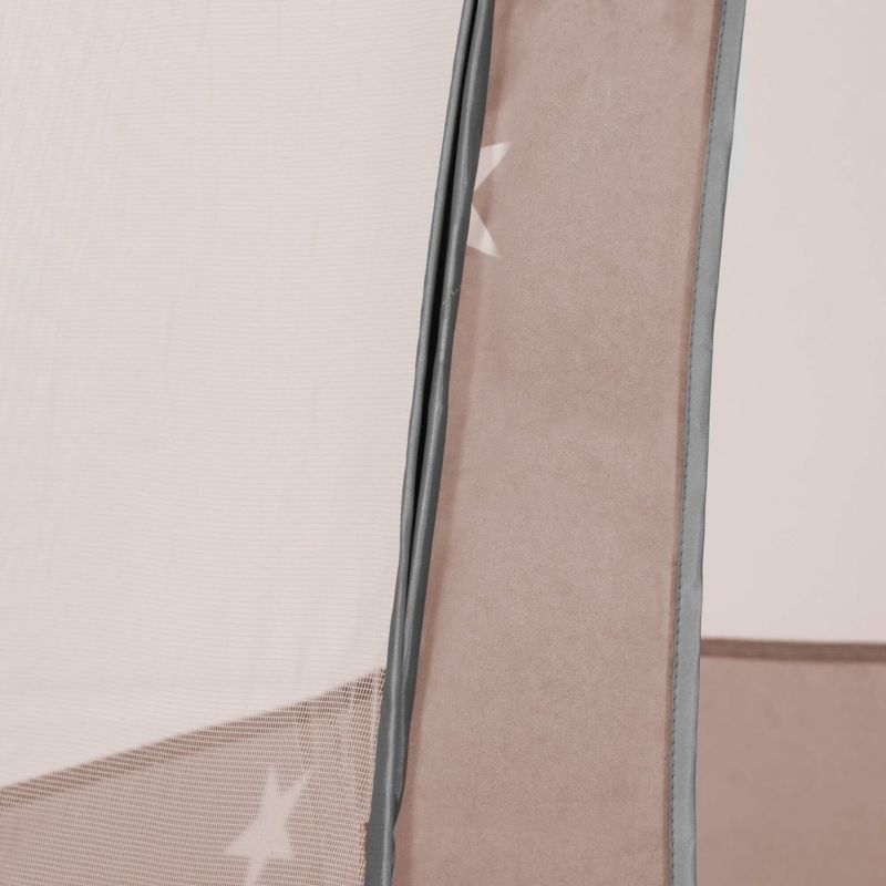 Springos børnetelt med slot og havehus i brun, 1 stk.