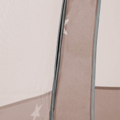 Springos børnetelt med slot og havehus i brun, 1 stk.