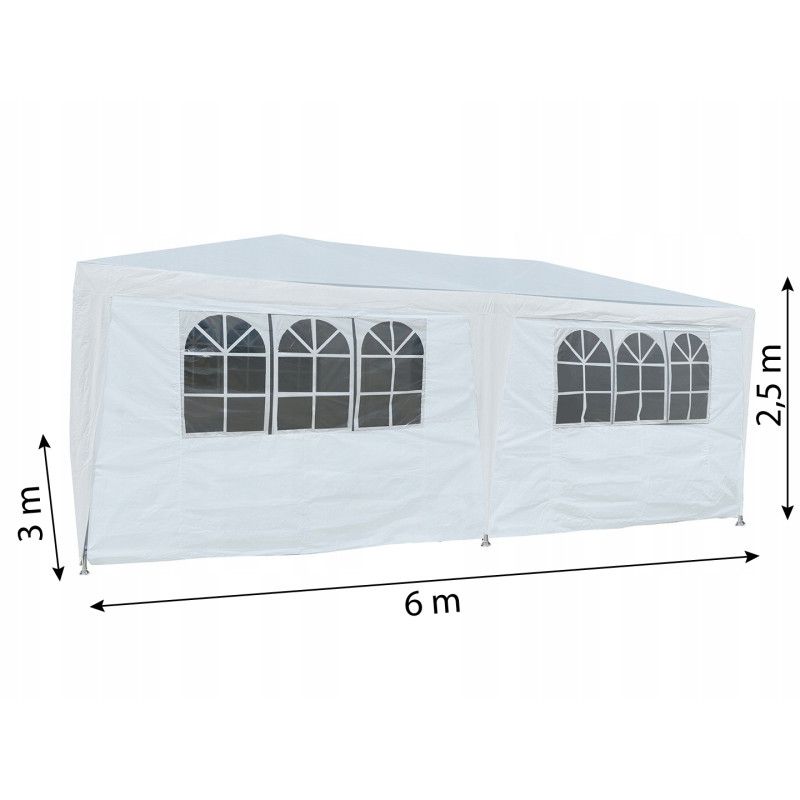 4iQ Group festtelt 3x6 m pavillon hvid 1 stk.