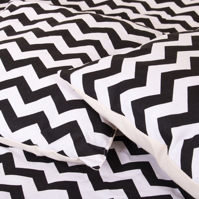 Springos tipi-telt til børn i sort zigzag XXL, 1 stk.