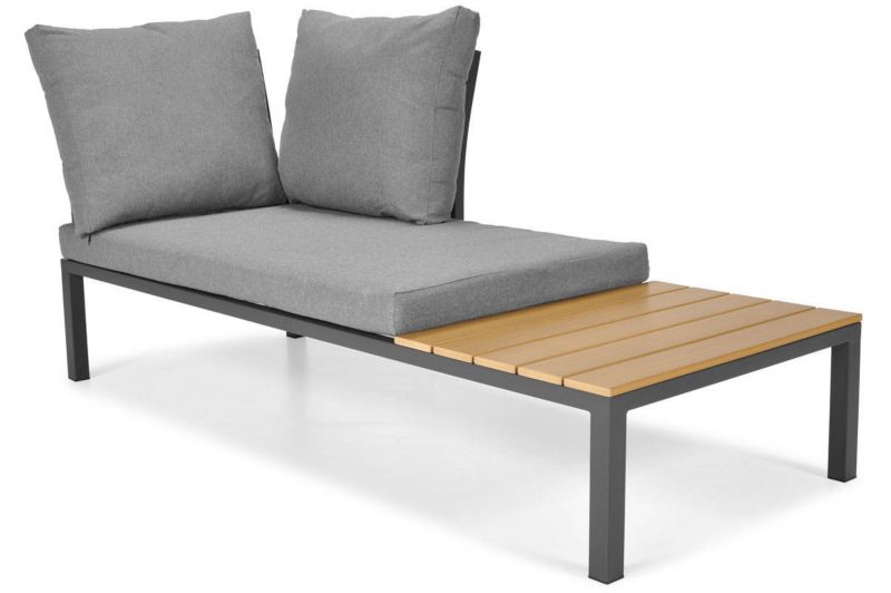 Bettso Lagos moderne modulopbyggede hjørnesofa med liggefunktion, grå, 1 sæt