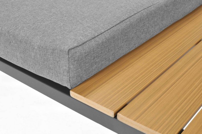 Bettso Lagos moderne modulopbyggede hjørnesofa med liggefunktion, grå, 1 sæt