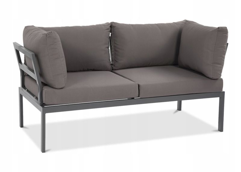 Narożnik Ogrodowy Modułowy JAVA Sofa Stolik 3w1 na Taras Ogrodowy Ciemny 1 szt