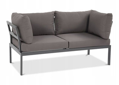 Narożnik Ogrodowy Modułowy JAVA Sofa Stolik 3w1 na Taras Ogrodowy Ciemny 1 szt