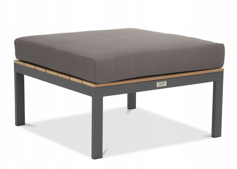 Narożnik Ogrodowy Modułowy JAVA Sofa Stolik 3w1 na Taras Ogrodowy Ciemny 1 szt