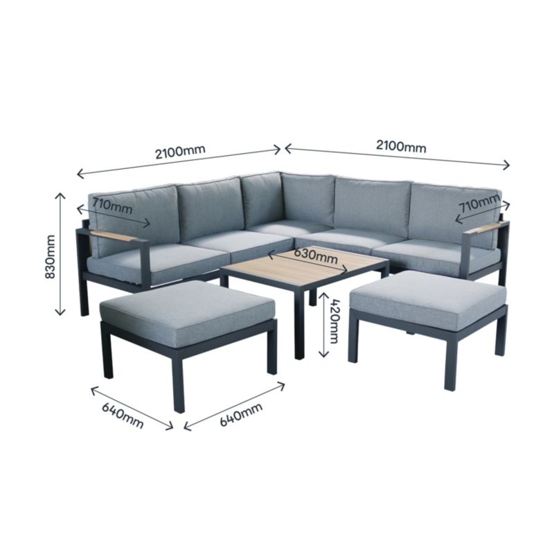 GoodHome Vao hjørnesofa