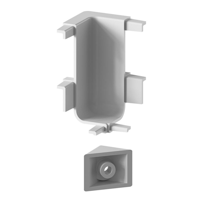 Indvendigt hjørne til GoodHome Innovo 90° bordliste i hvid