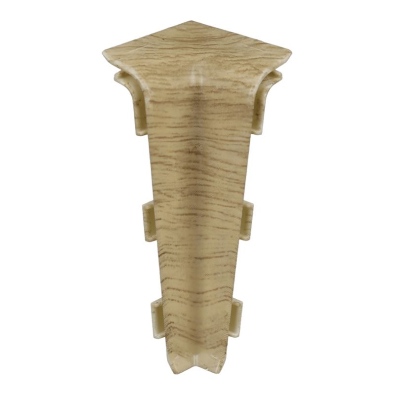 Indvendigt Hjørne til Fodpanel PVC Core 800 75x30 mm Natur Eg 2 stk.
