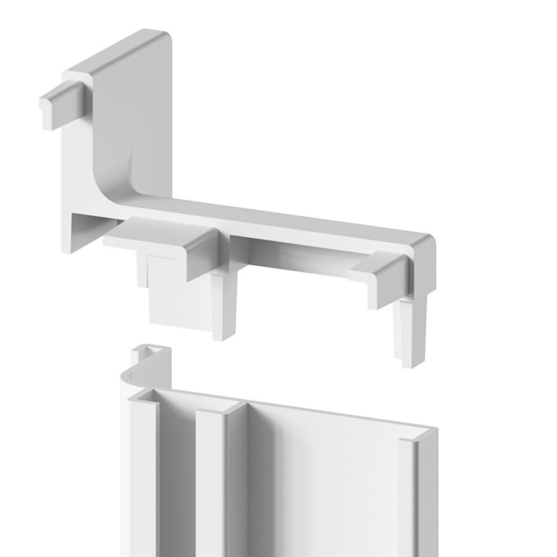 Udvendigt hjørne til GoodHome Innovo 90° bordliste, hvid