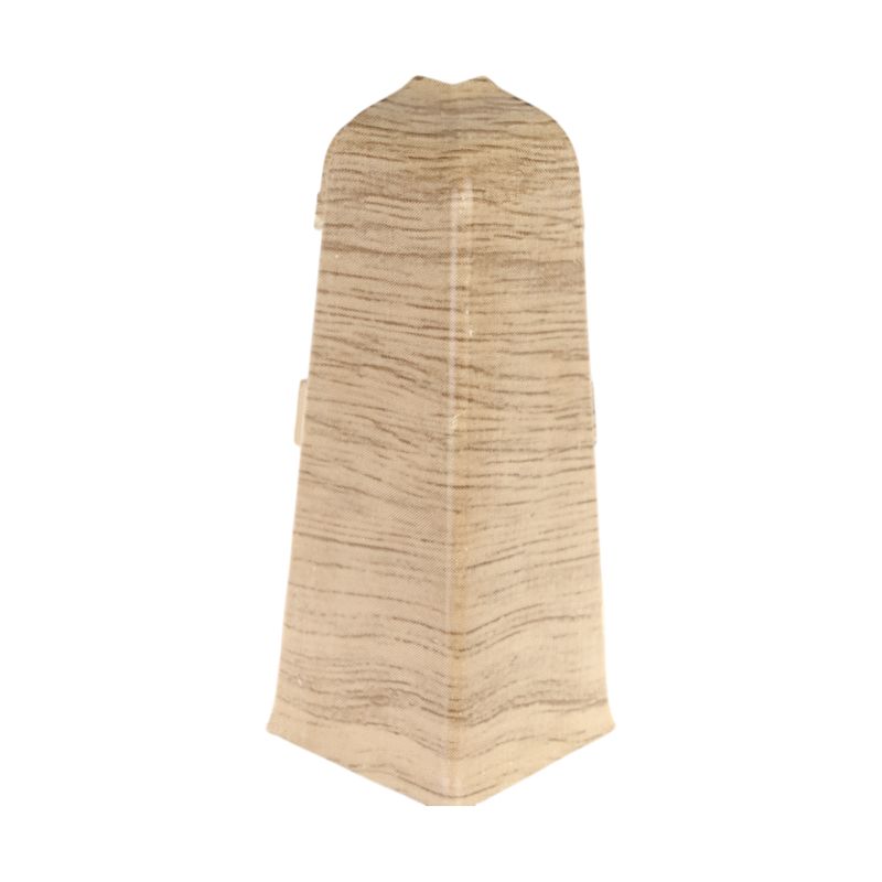 Ydre Hjørne til Fodpanel PVC 75x30x30 mm Egetræ 2 stk