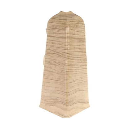 Ydre Hjørne til Fodpanel PVC 75x30x30 mm Egetræ 2 stk