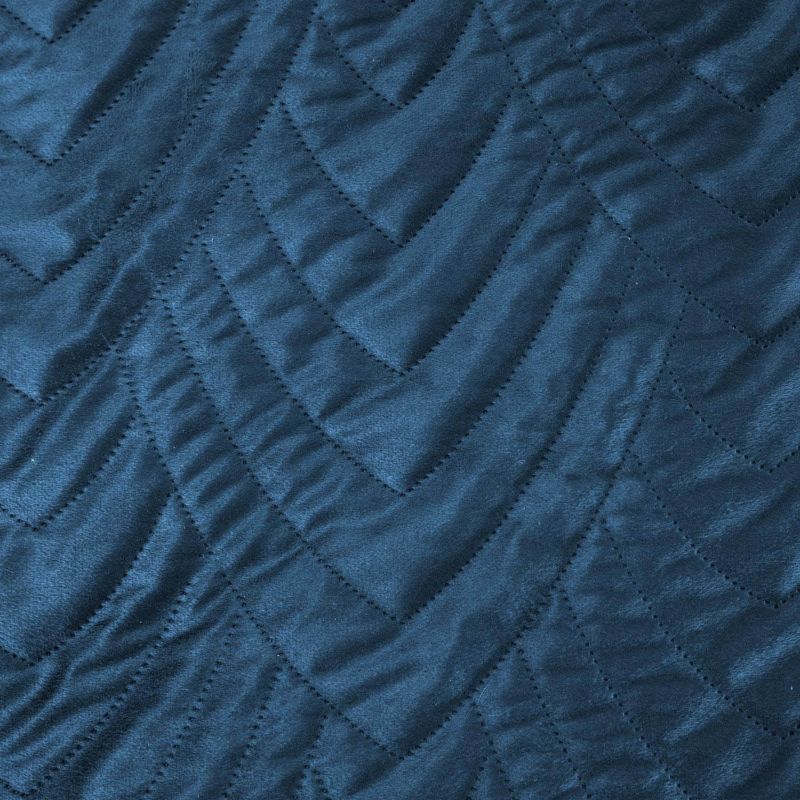 Eurofirany Luiz sengetæppe 220 x 240 cm i marineblå