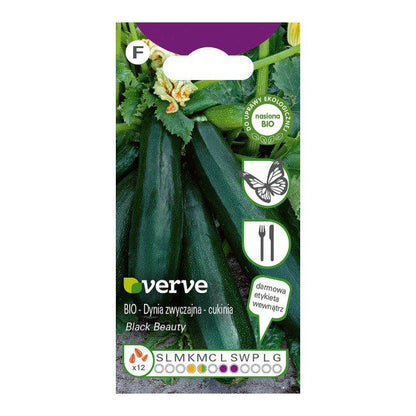 Økologiske frø til courgette Black Beauty Verve