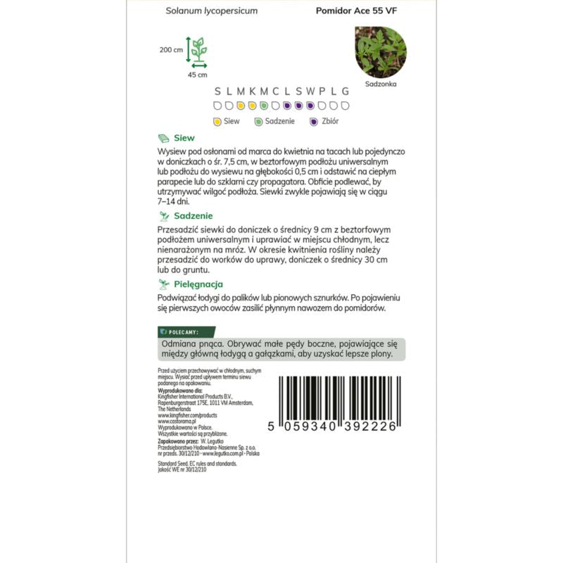 Økologiske tomatfrø Ace 55 VF Verve