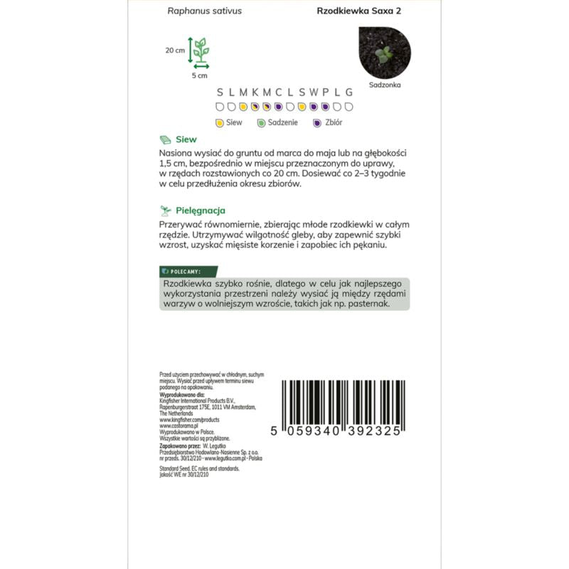 Bio-frø til radise Saxa 2 Verve