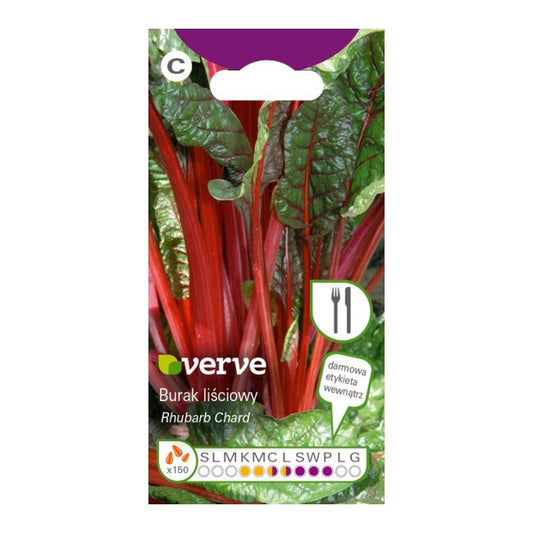 Frø til bladbede Rhubarb Chard Verve